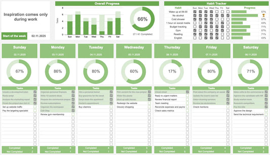 Weekly Planner + Finance Tracker
